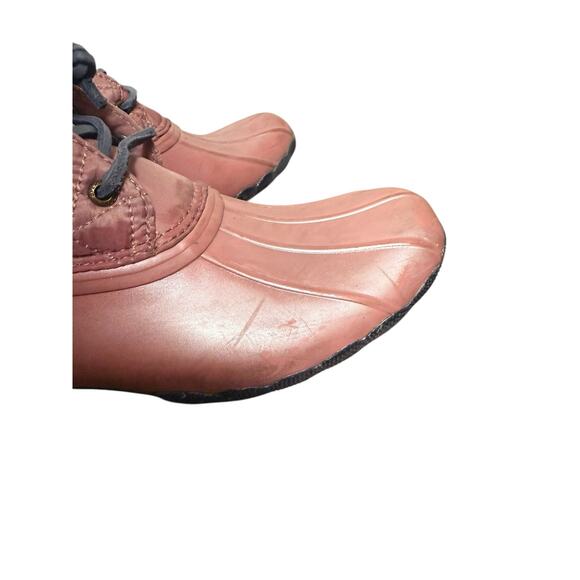 Sperry Girl’s Size 6 Pink Waterproof Duck Toe Saltwater Rain Winter Boots - Picture 4 of 8